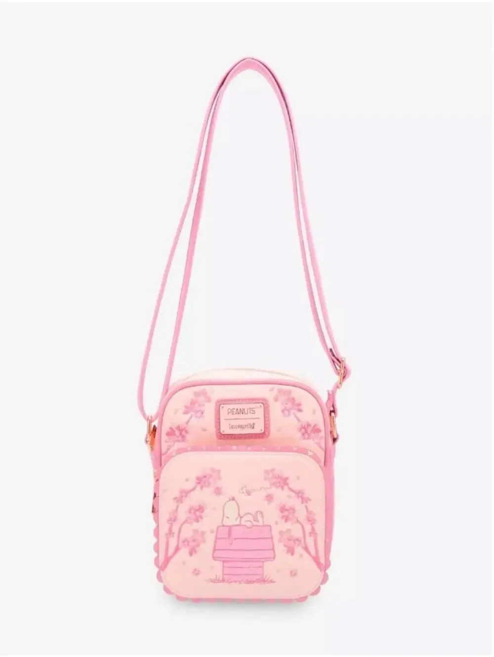 Loungefly Peanuts Snoopy Cherry Blossom Crossbody Bag